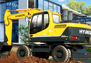 现代R150w-9轮式挖掘机